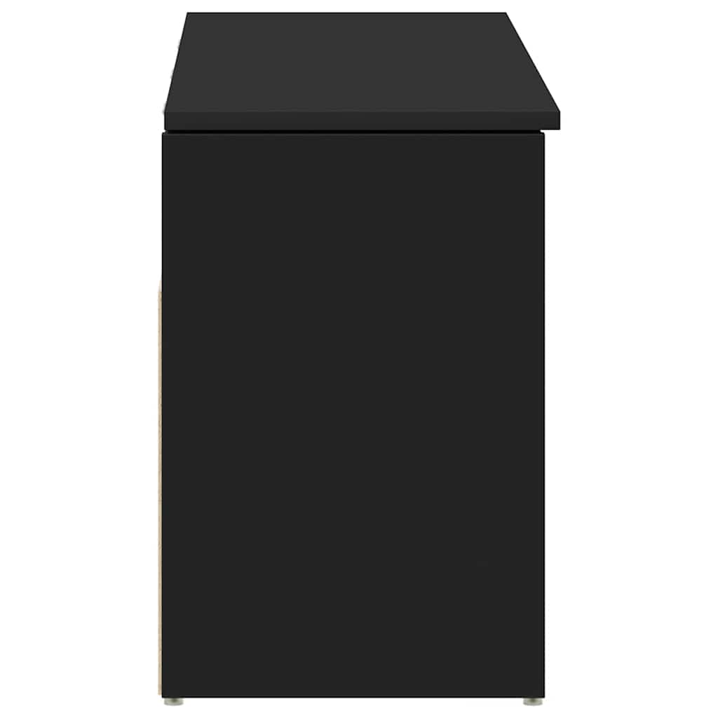 Schuhbank 102X30,5X45 Cm Holzwerkstoff Schwarz