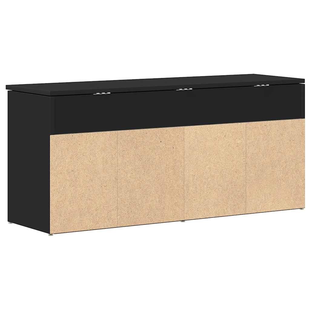 Schuhbank 102X30,5X45 Cm Holzwerkstoff Schwarz