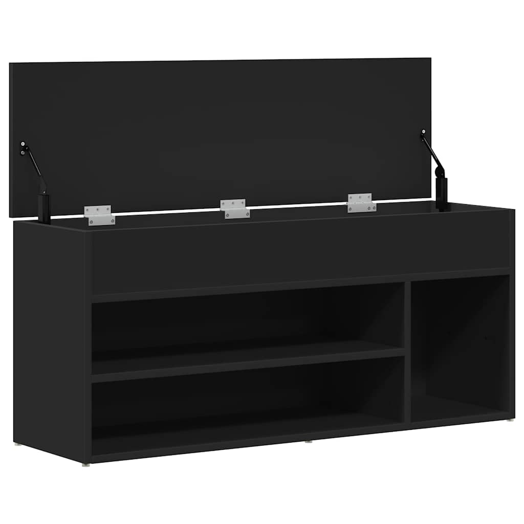 Schuhbank 102X30,5X45 Cm Holzwerkstoff Schwarz