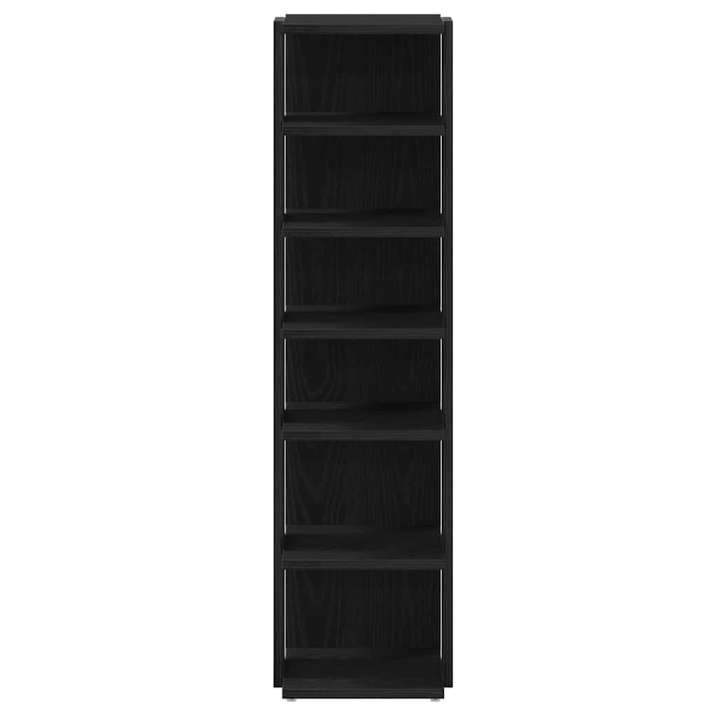 Schuhschränke 2 Stk. Schwarz Eichen-Optik 25X27X102 Cm Schwarze Eiche