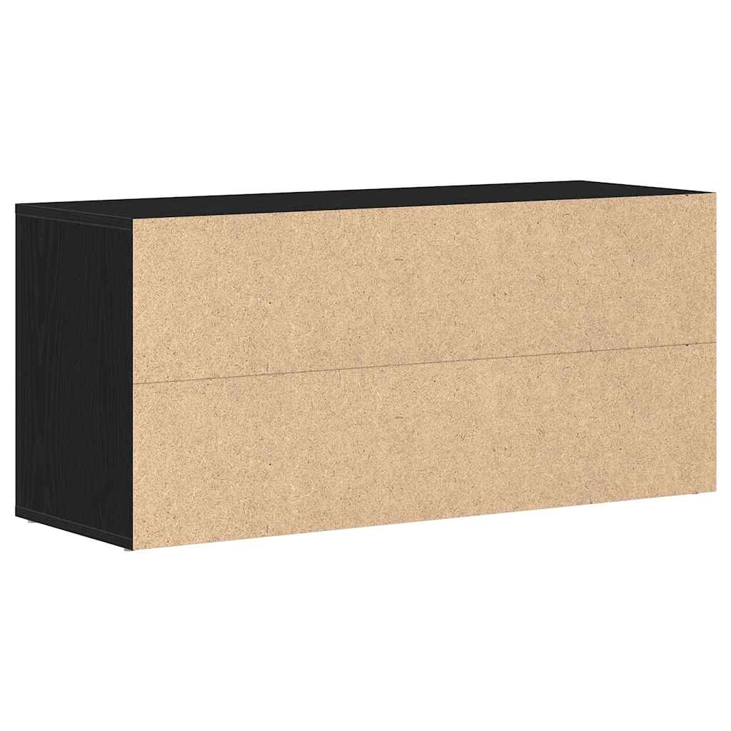 Schuhbank 100 X 35 X 45 Cm Holzwerkstoff Schwarze Eiche