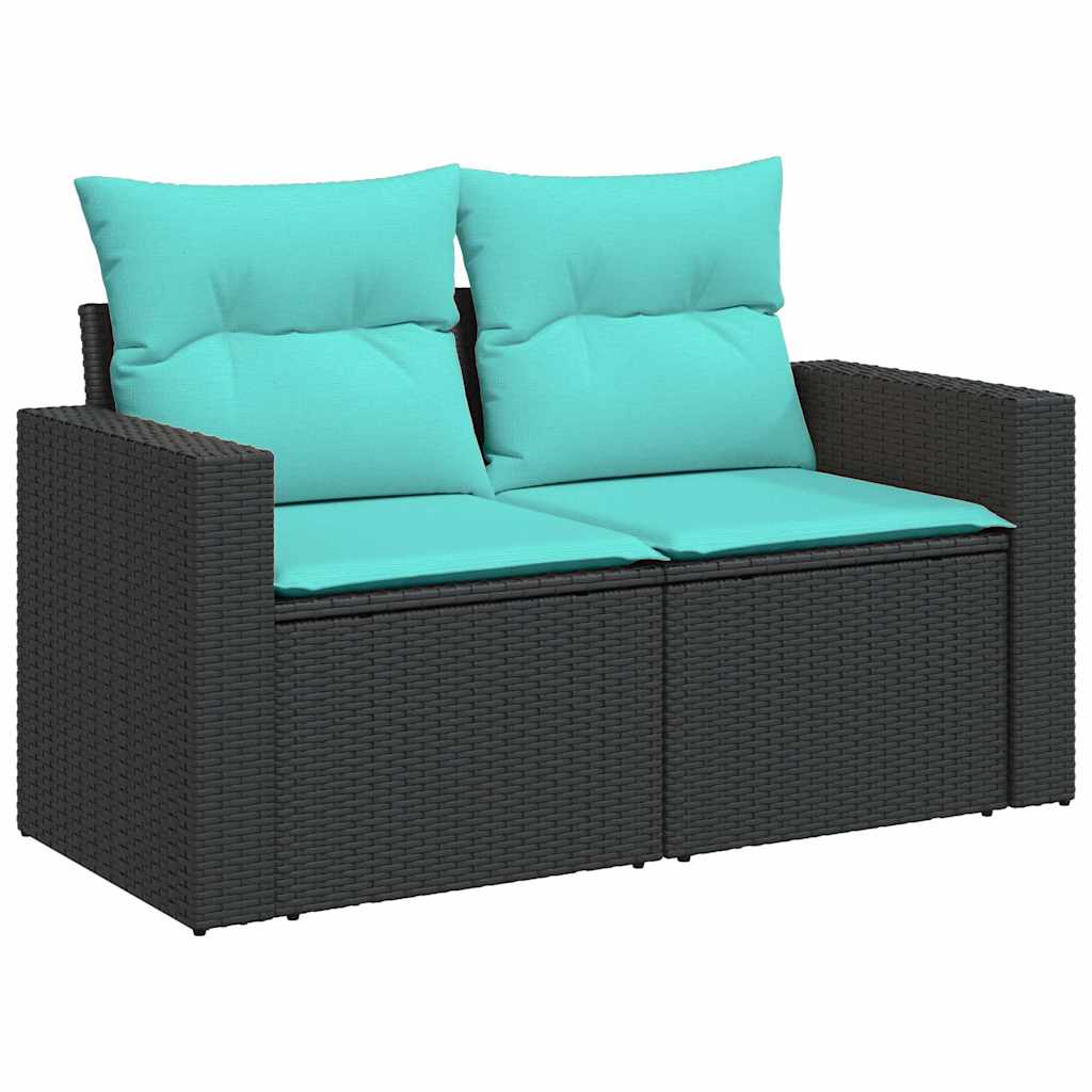 7-Tlg. Garten-Sofagarnitur Mit Kissen Poly Rattan