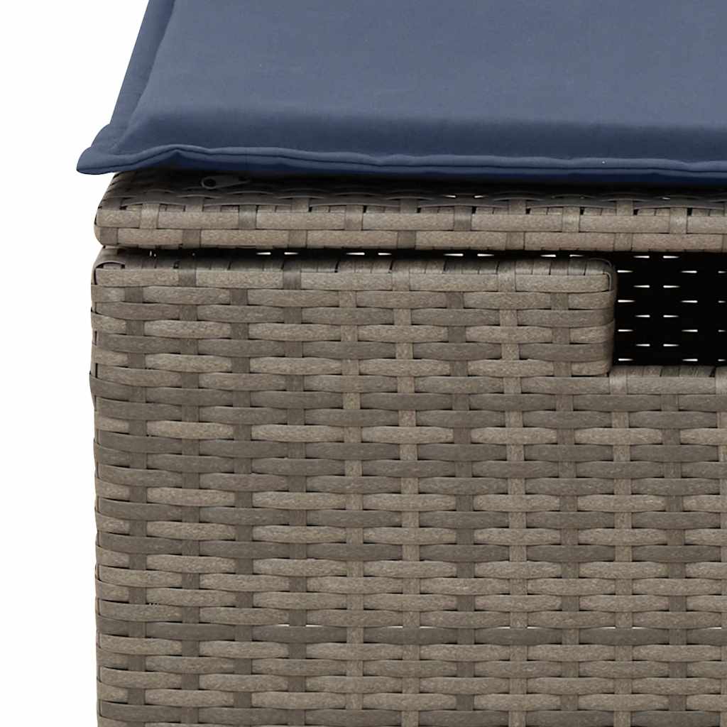 6-Tlg. Garten-Sofagarnitur Mit Kissen Poly Rattan