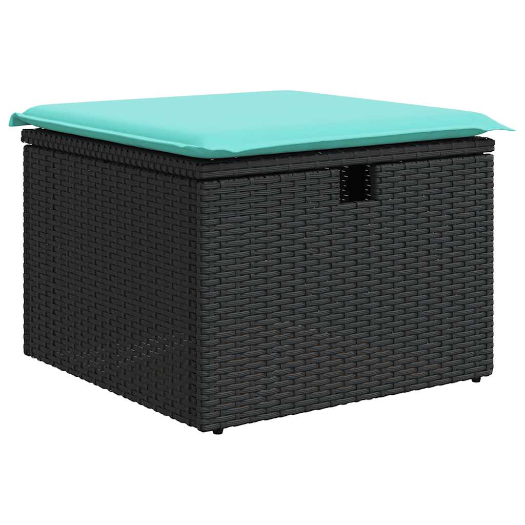 7-Tlg. Garten-Sofagarnitur Mit Kissen Poly Rattan