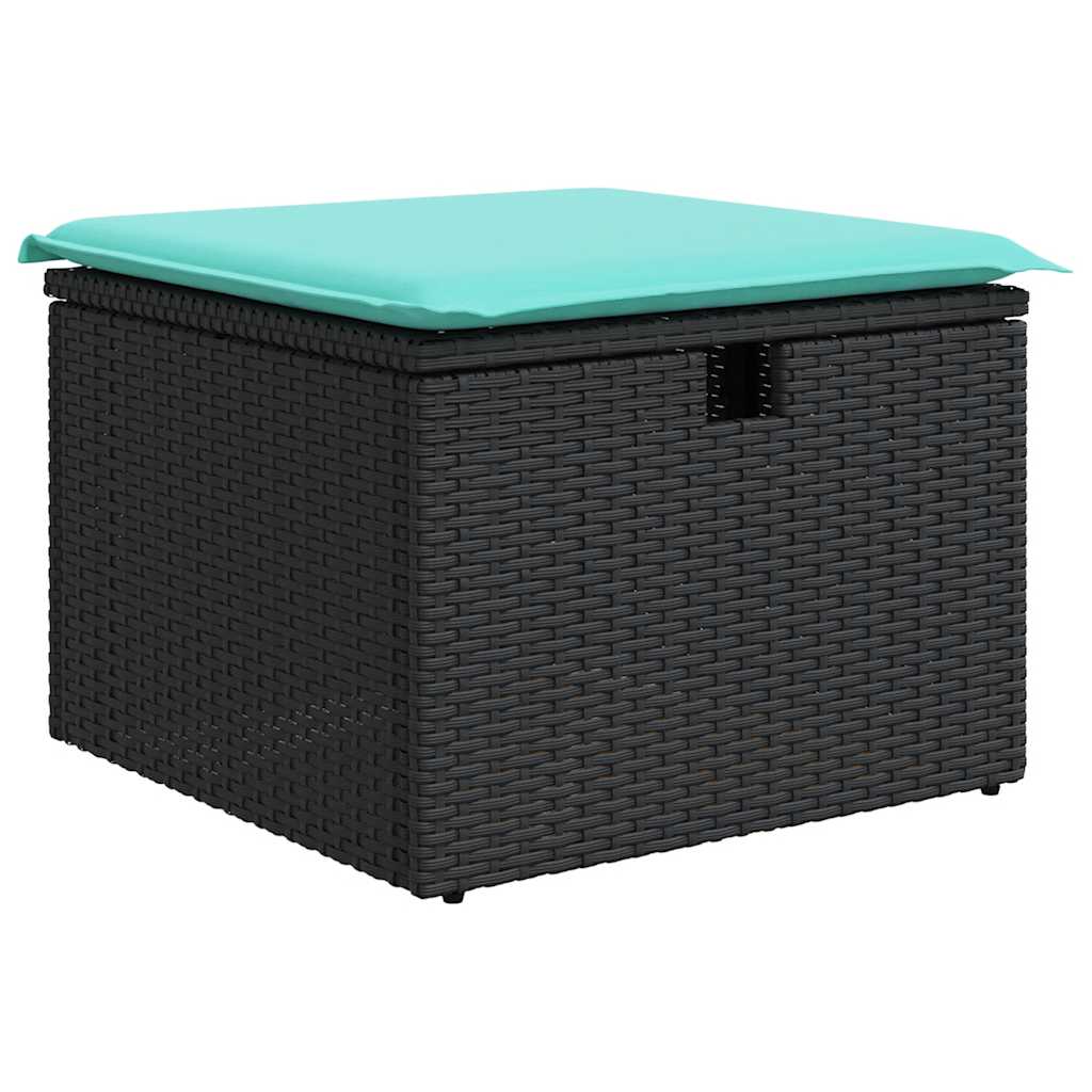 4-Tlg. Garten-Sofagarnitur Mit Kissen Poly Rattan