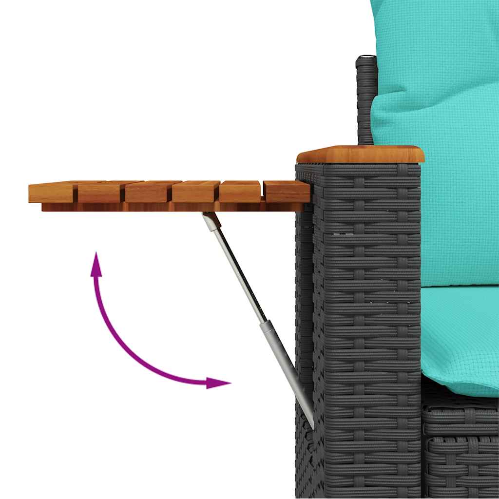 4-Tlg. Garten-Sofagarnitur Mit Kissen Poly Rattan