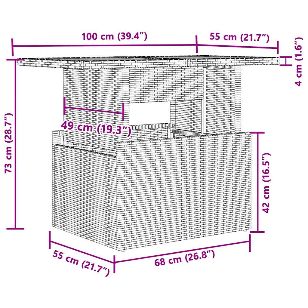9-Tlg. Garten-Sofagarnitur Mit Kissen Beige Poly Rattan