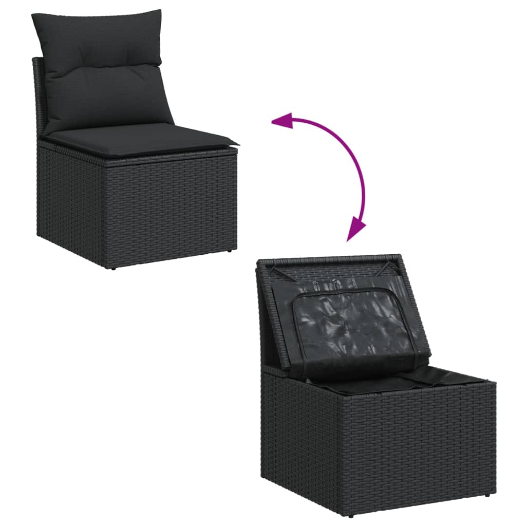 6-Tlg. Garten-Sofagarnitur Mit Kissen Poly Rattan