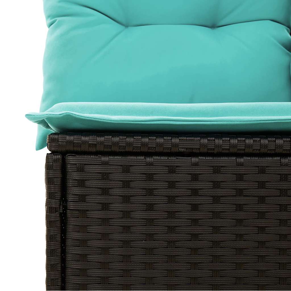 7-Tlg. Garten-Sofagarnitur Mit Kissen Poly Rattan