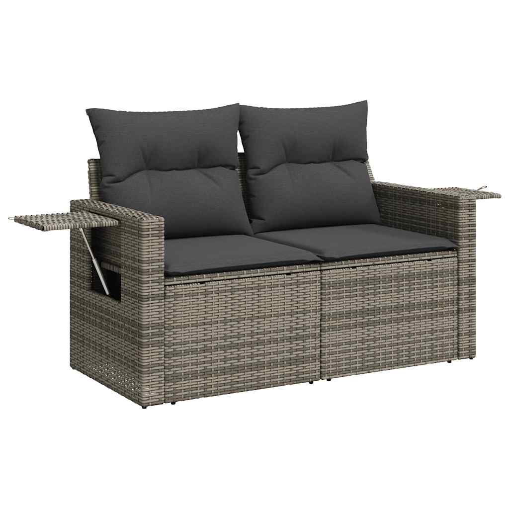 8-Tlg. Garten-Sofagarnitur Mit Kissen Poly Rattan