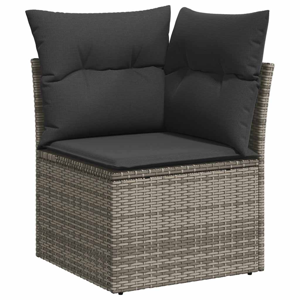8-Tlg. Garten-Sofagarnitur Mit Kissen Poly Rattan