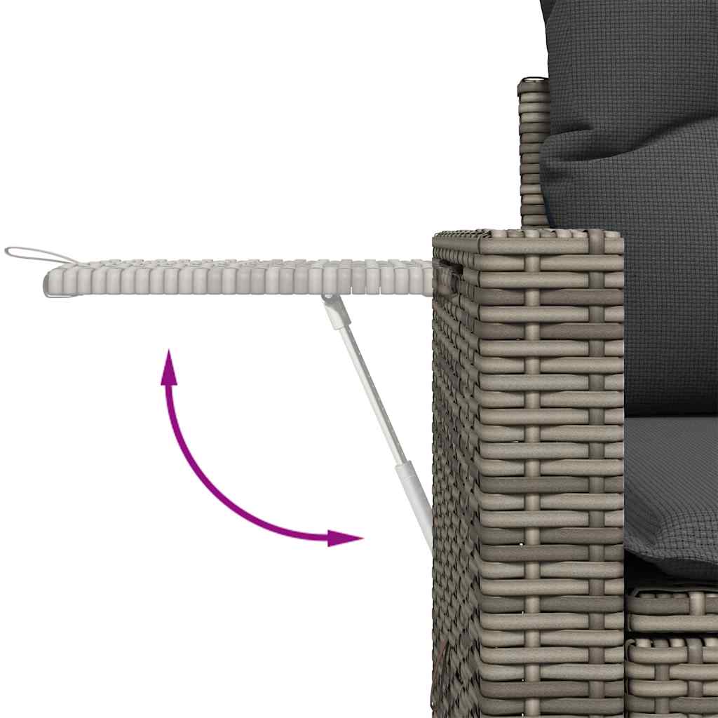 5-Tlg. Garten-Sofagarnitur Mit Kissen Poly Rattan