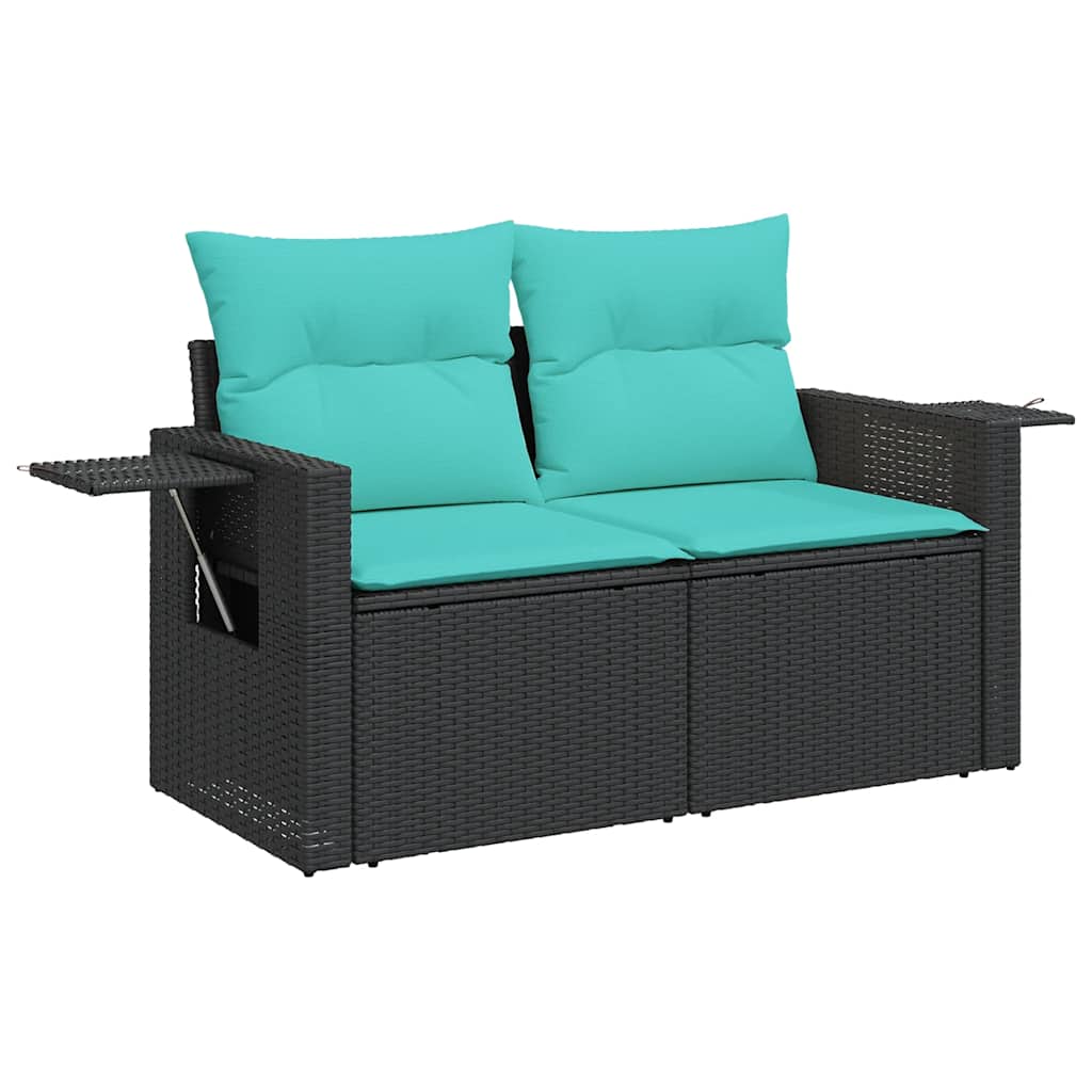 7-Tlg. Garten-Sofagarnitur Mit Kissen Poly Rattan