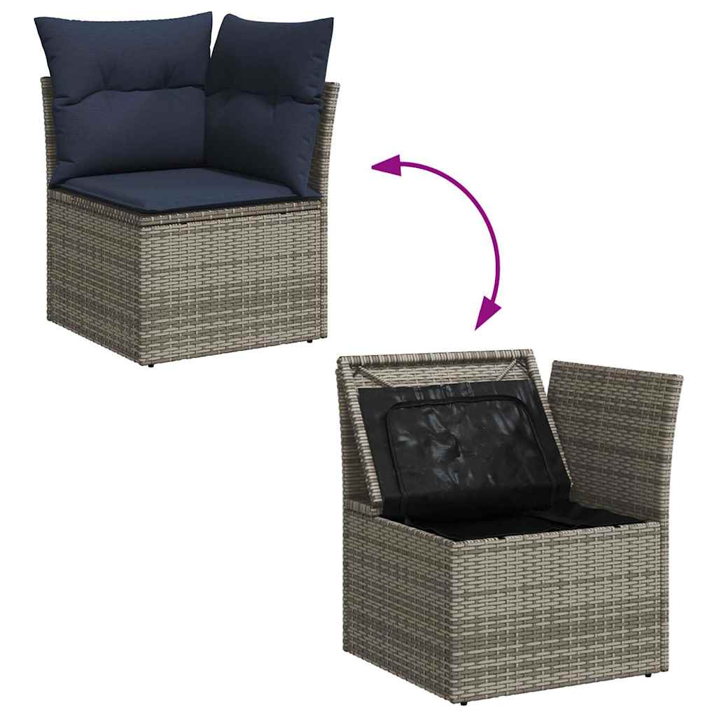 5-Tlg. Garten-Sofagarnitur Mit Kissen Poly Rattan