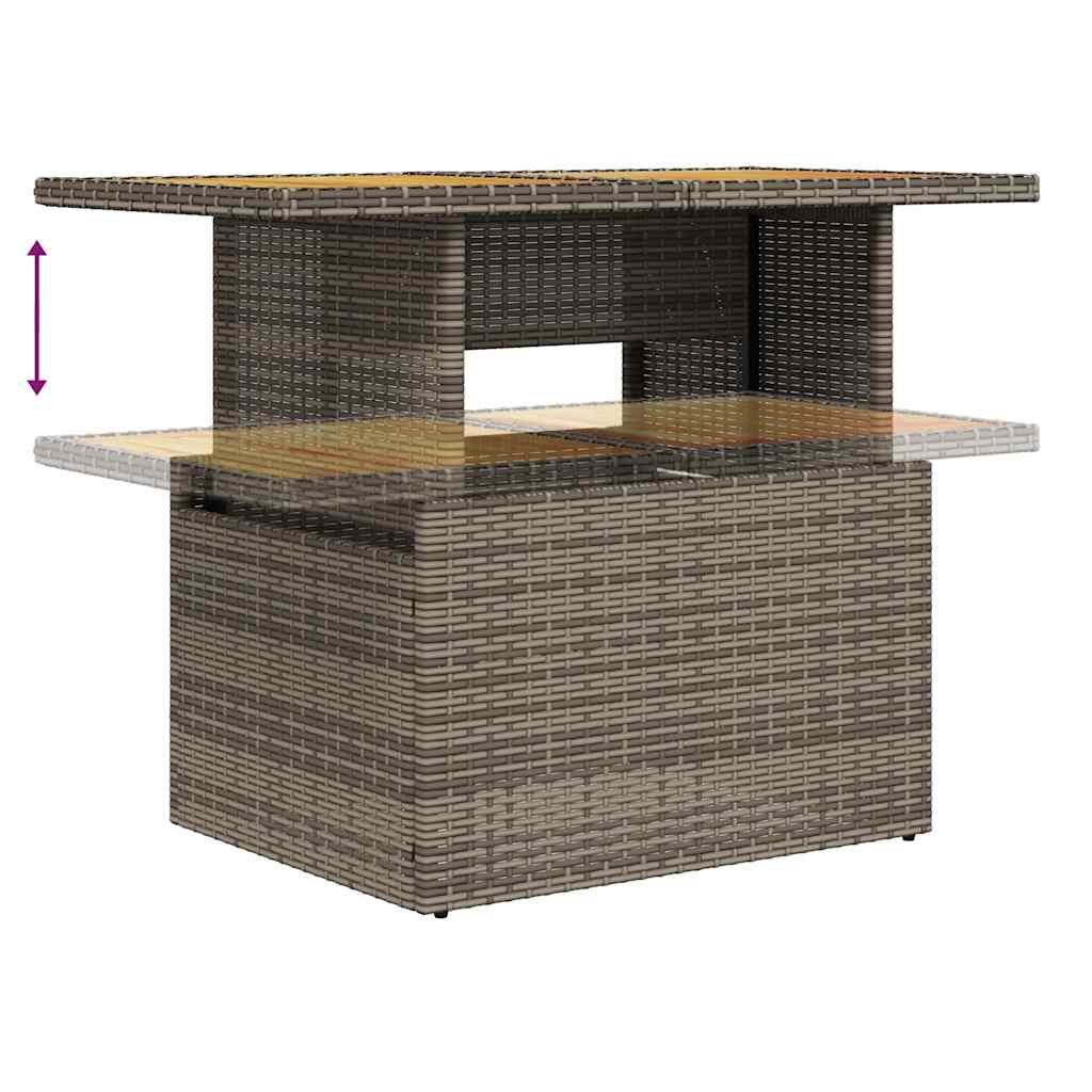 5-Tlg. Garten-Sofagarnitur Mit Kissen Poly Rattan