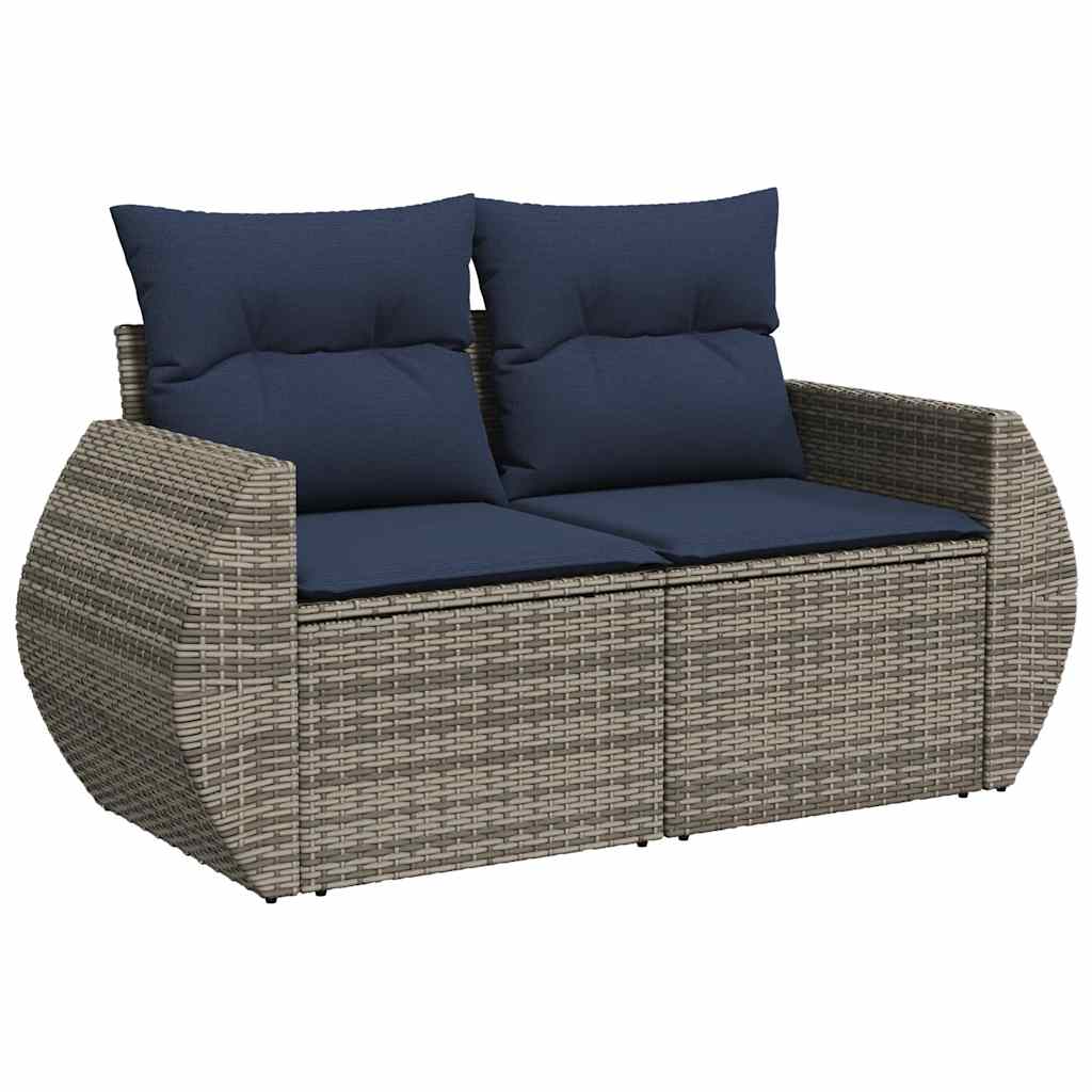9-Tlg. Garten-Sofagarnitur Mit Kissen Poly Rattan