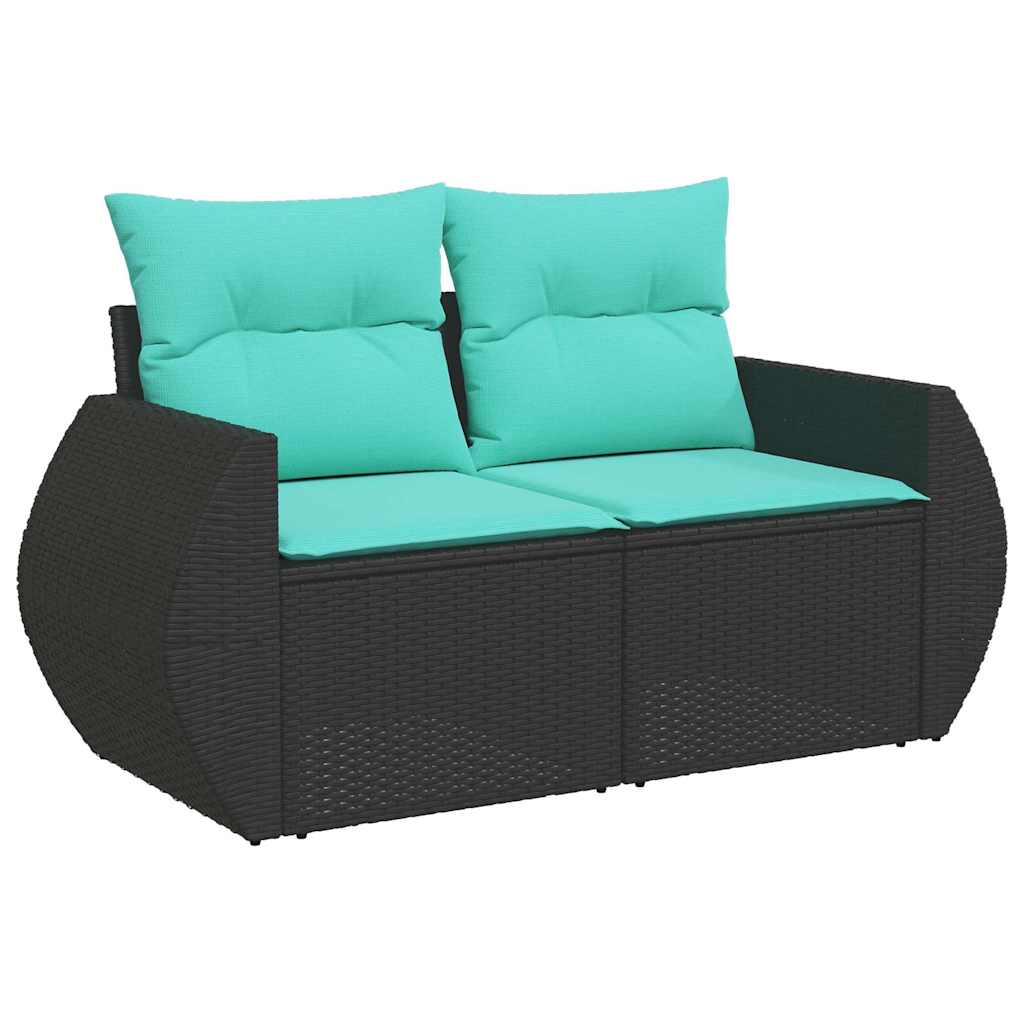11-Tlg. Garten-Sofagarnitur Mit Kissen Poly Rattan