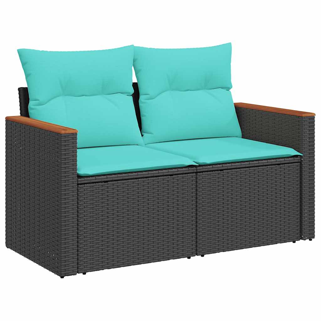 5-Tlg. Garten-Sofagarnitur Mit Kissen Poly Rattan