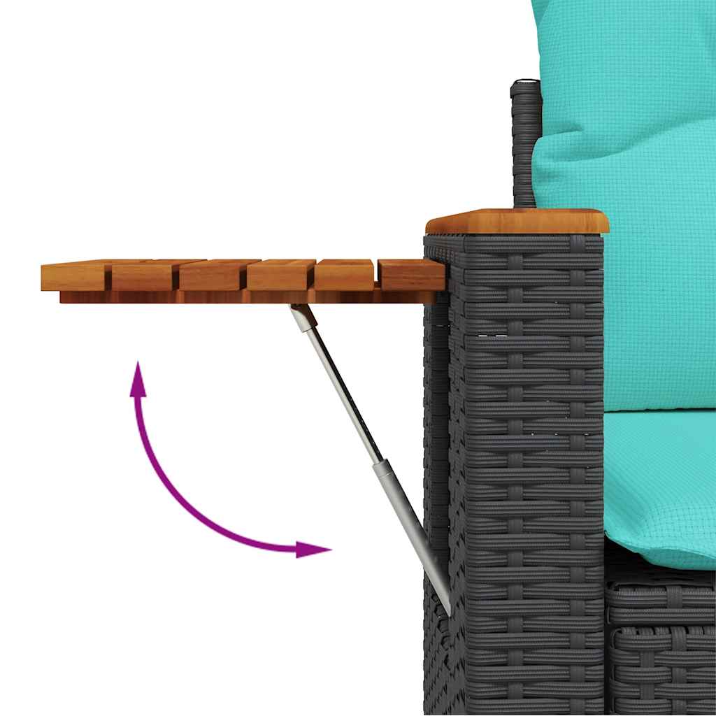 7-Tlg. Garten-Sofagarnitur Mit Kissen Poly Rattan