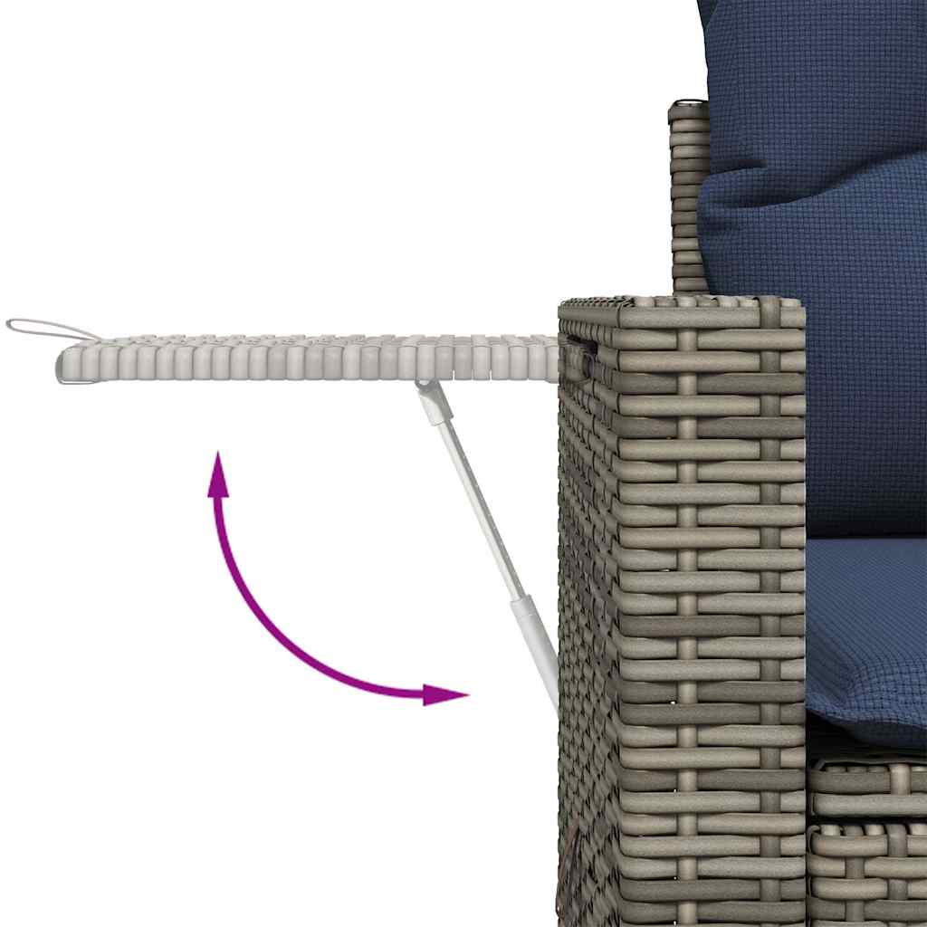 6-Tlg. Garten-Sofagarnitur Mit Kissen Poly Rattan
