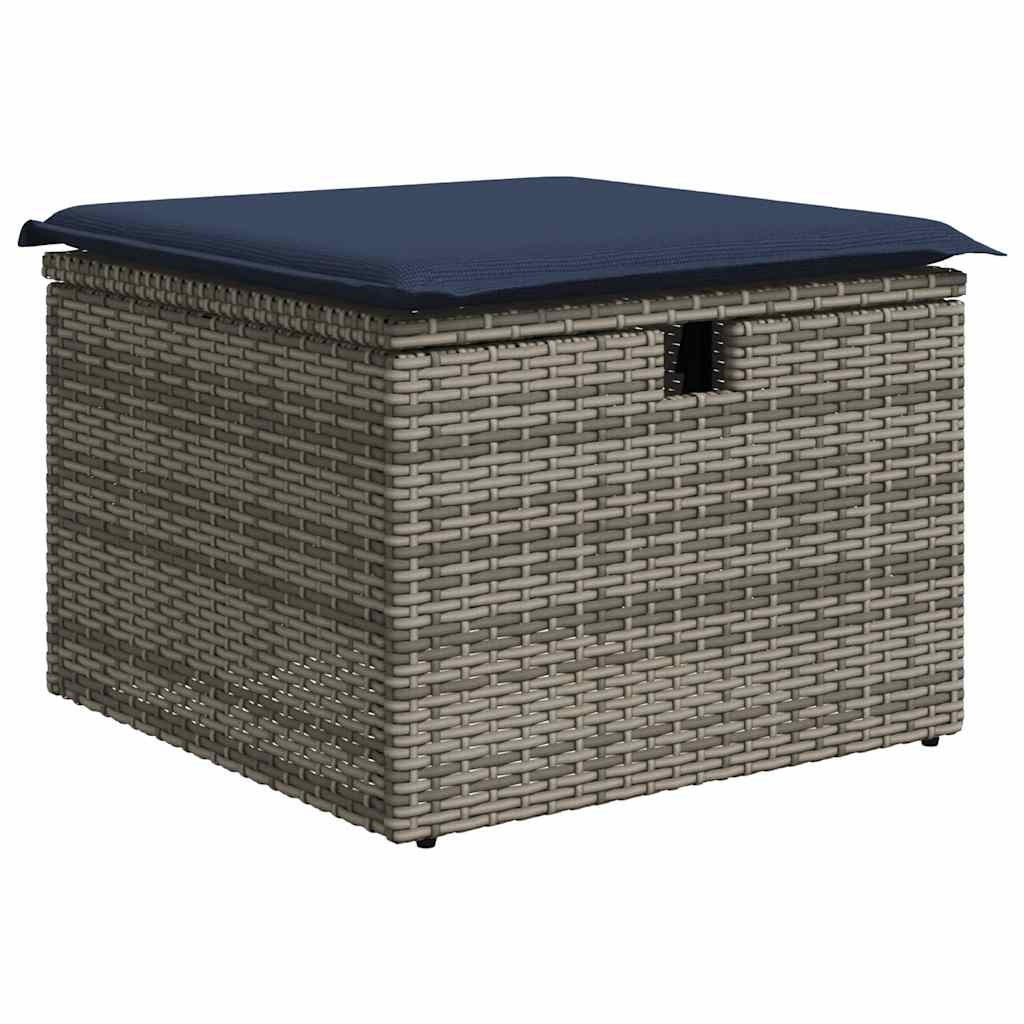 9-Tlg. Garten-Sofagarnitur Mit Kissen Poly Rattan Akazie