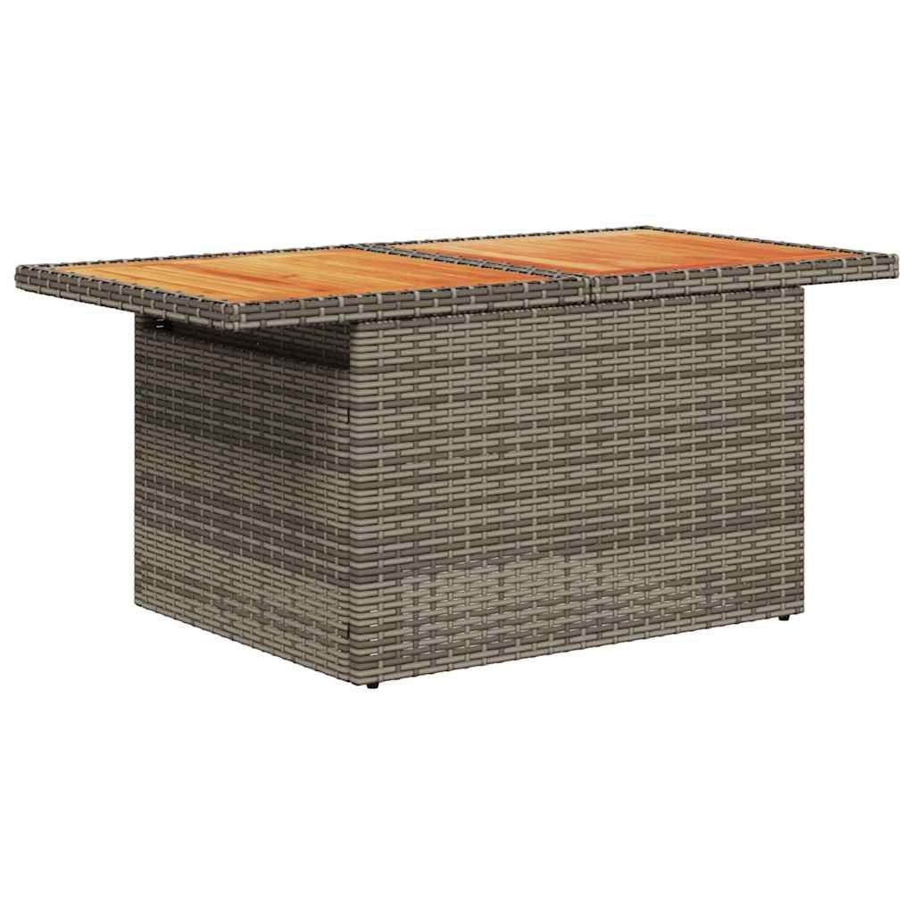 8-Tlg. Garten-Sofagarnitur Mit Kissen Poly Rattan Akazie
