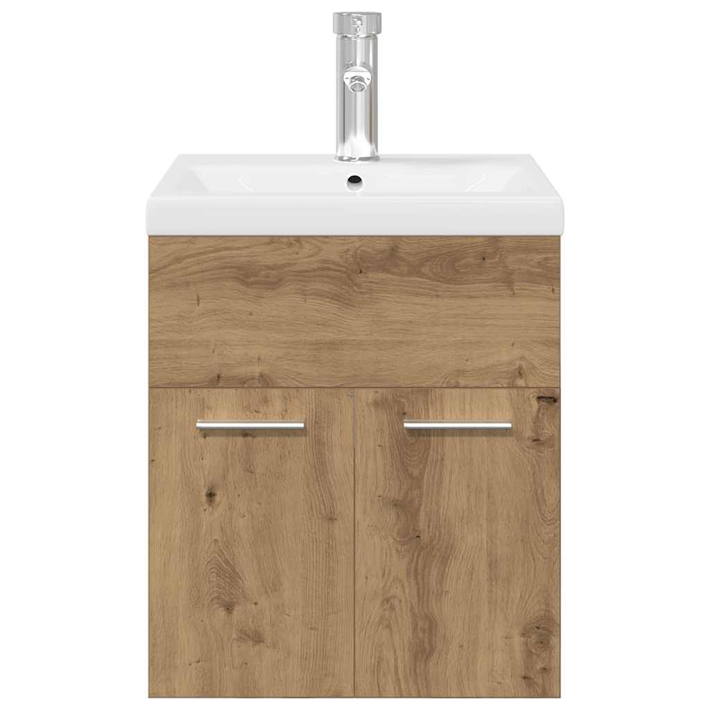 Waschbeckenunterschrank Mit Einbaubecken Und Wasserhahn