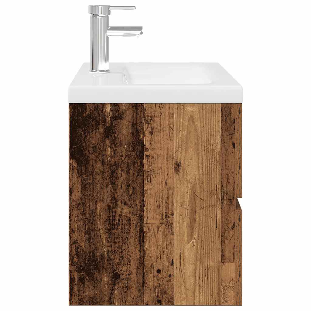 Waschbeckenunterschrank Mit Einbaubecken Und Wasserhahn