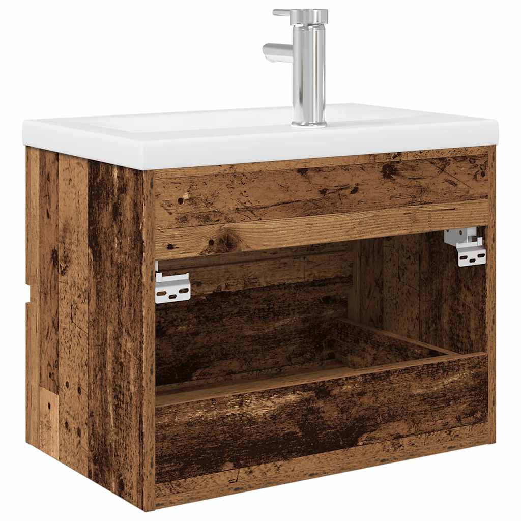 Waschbeckenunterschrank Mit Einbaubecken Und Wasserhahn