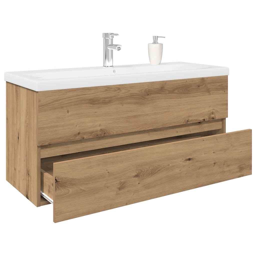 Waschbeckenunterschrank Mit Einbaubecken Und Wasserhahn