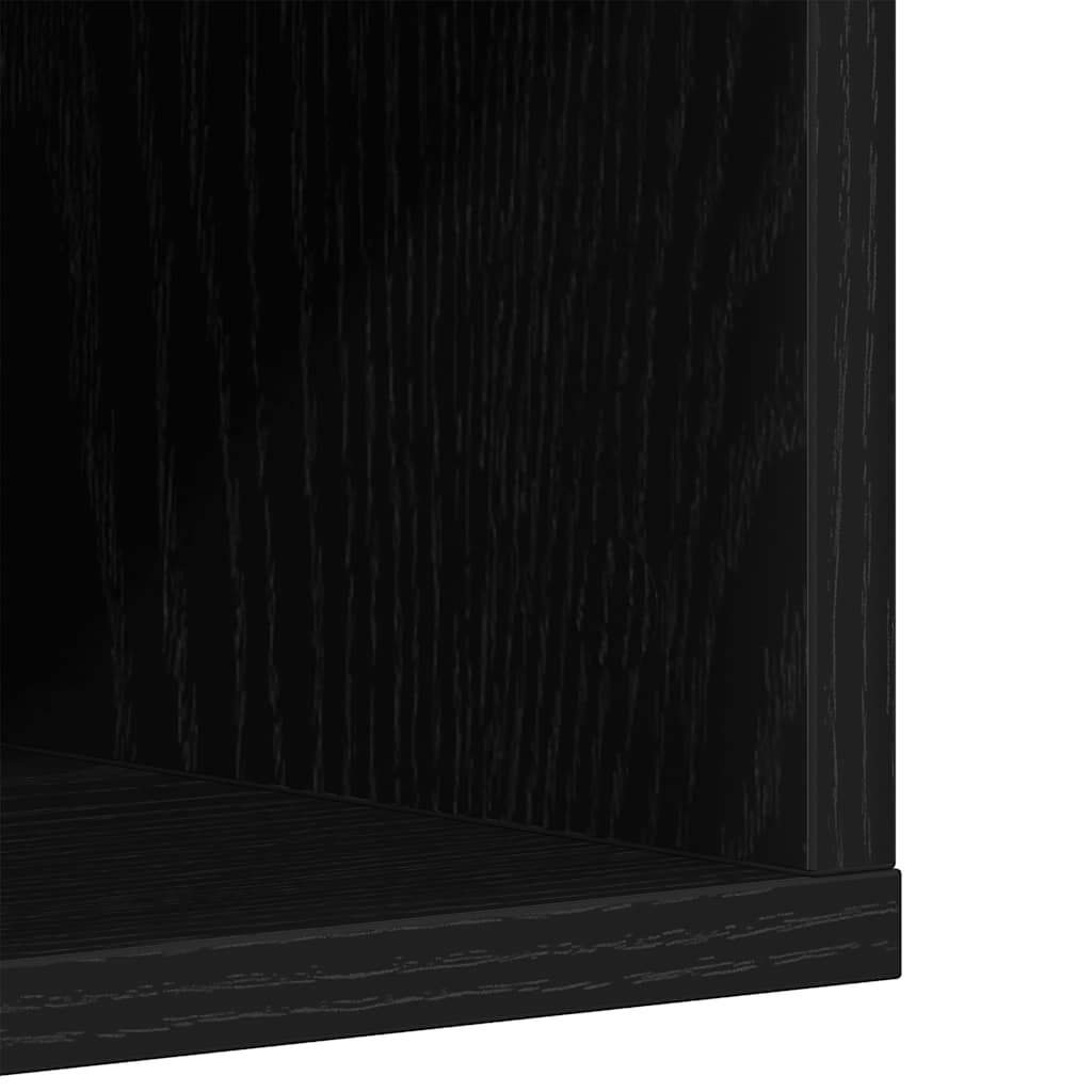 Schuhschrank Schwarz Eichen-Optik 54X34X183 Cm Holzwerkstoff Schwarze Eiche