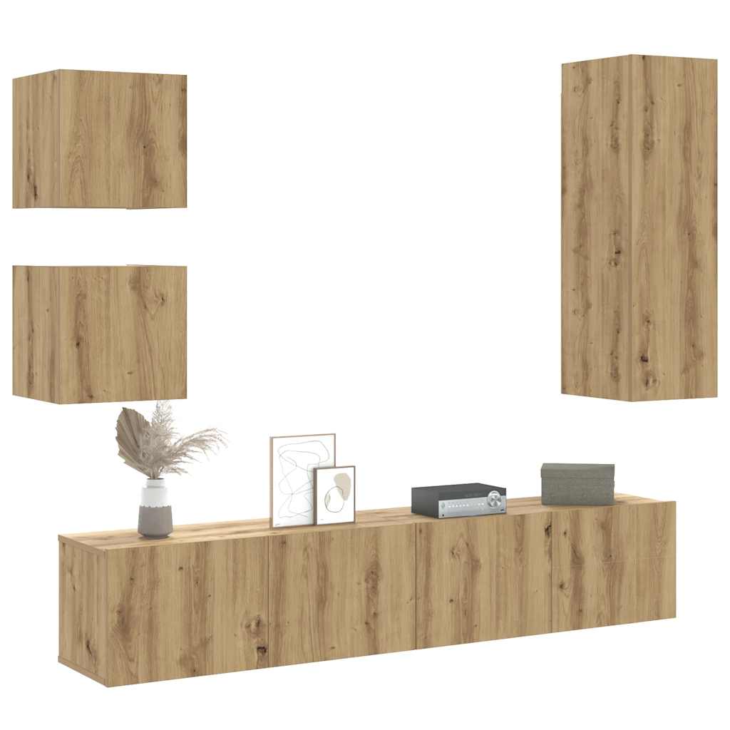5-Tlg. Tv-Schrank-Set Holzwerkstoff