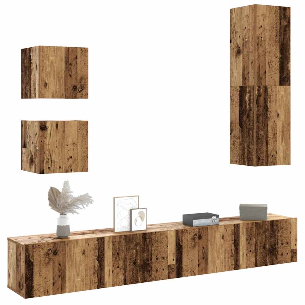 5-Tlg. Tv-Schrank-Set Holzwerkstoff