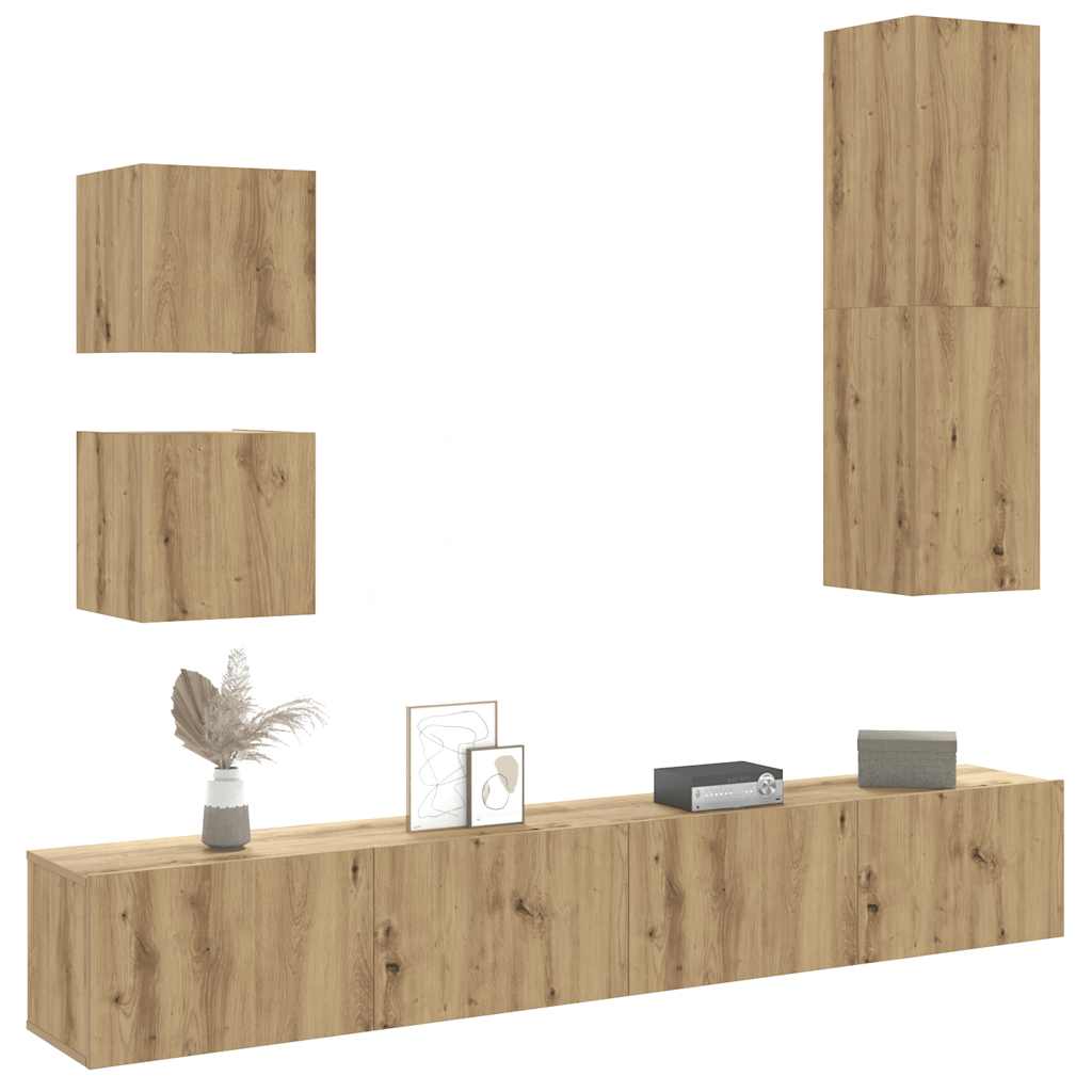 5-Tlg. Tv-Schrank-Set Holzwerkstoff