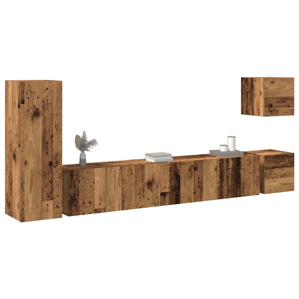 5-Tlg. Tv-Schrank-Set Holzwerkstoff