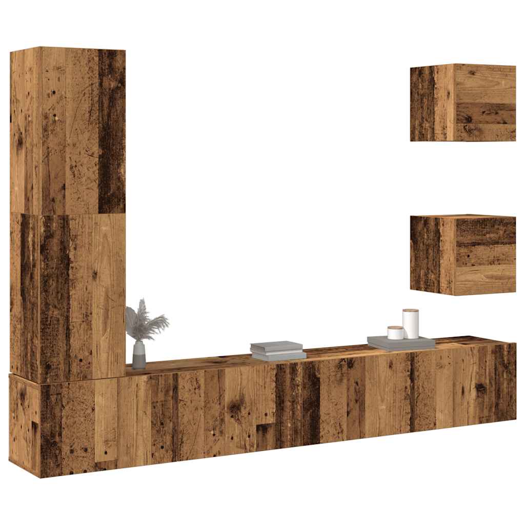 5-Tlg. Tv-Schrank-Set Holzwerkstoff