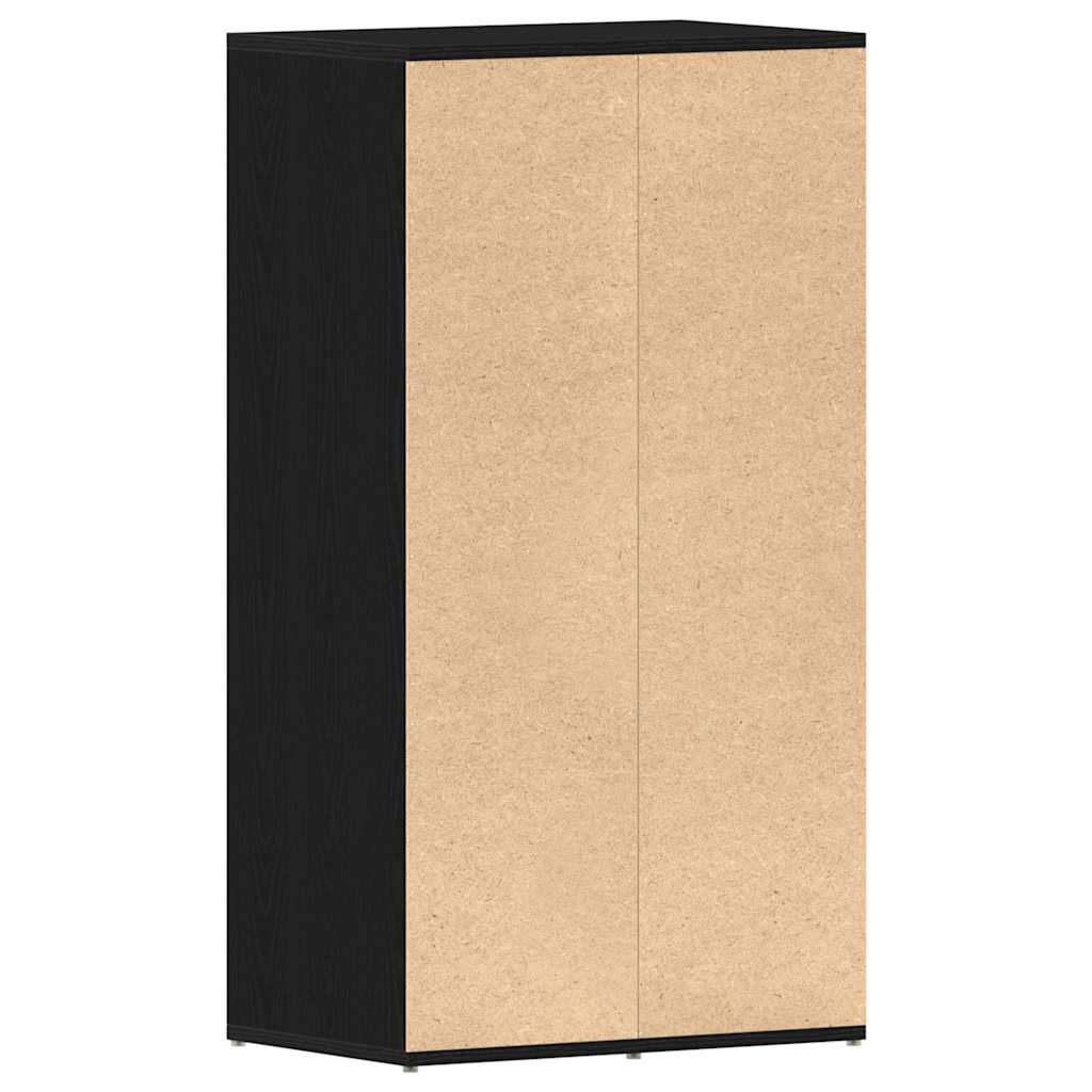 Schuhregal Schwarz Eichen-Optik 54X34X100,5 Cm Holzwerkstoff Schwarze Eiche