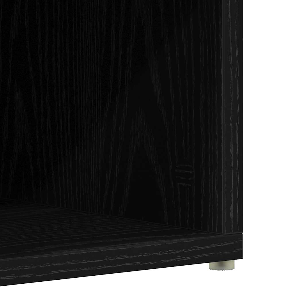 Schuhregal Schwarz Eichen-Optik 54X34X100,5 Cm Holzwerkstoff Schwarze Eiche