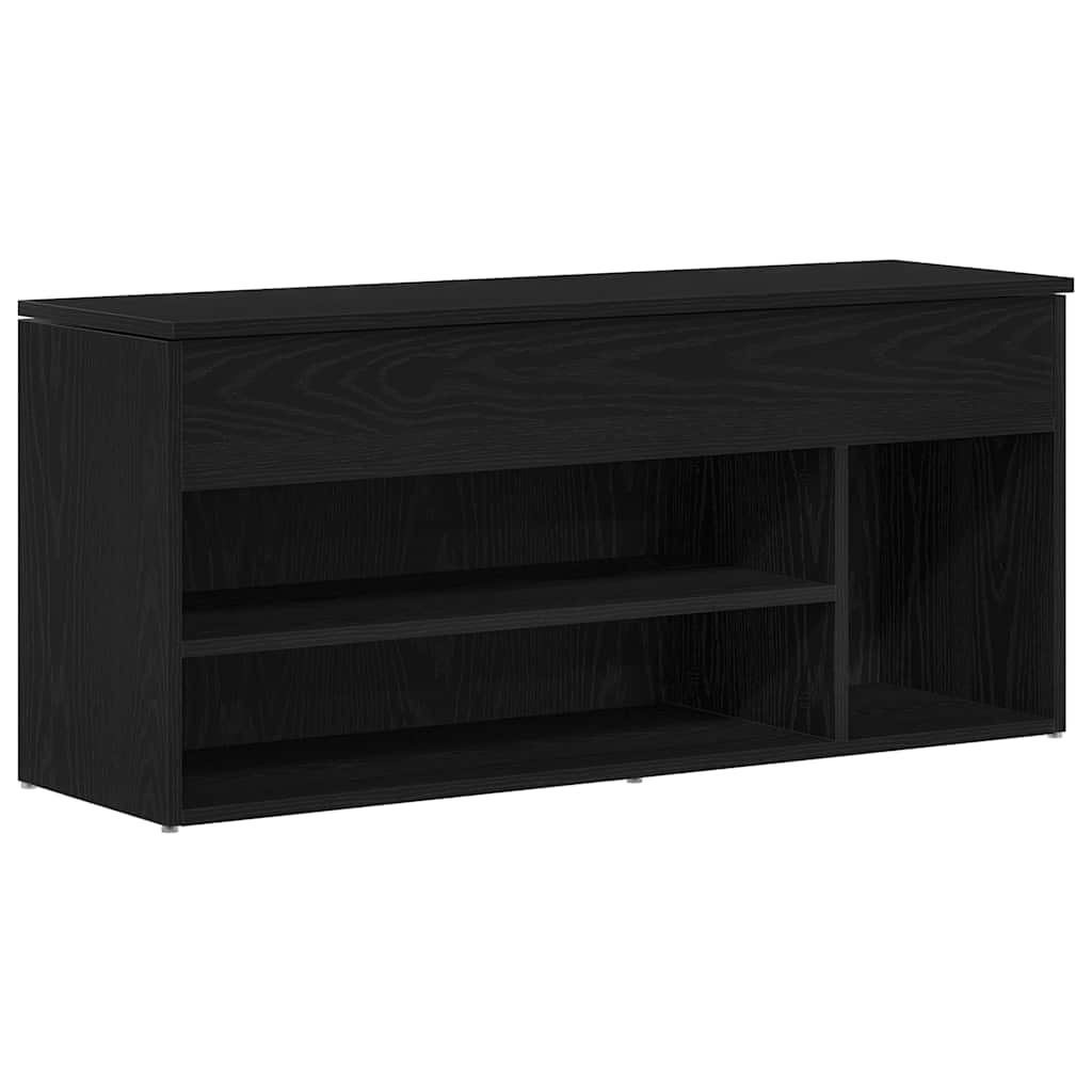 Schuhbank Schwarz Eichen-Optik 102X30,5X45 Cm Holzwerkstoff Schwarze Eiche