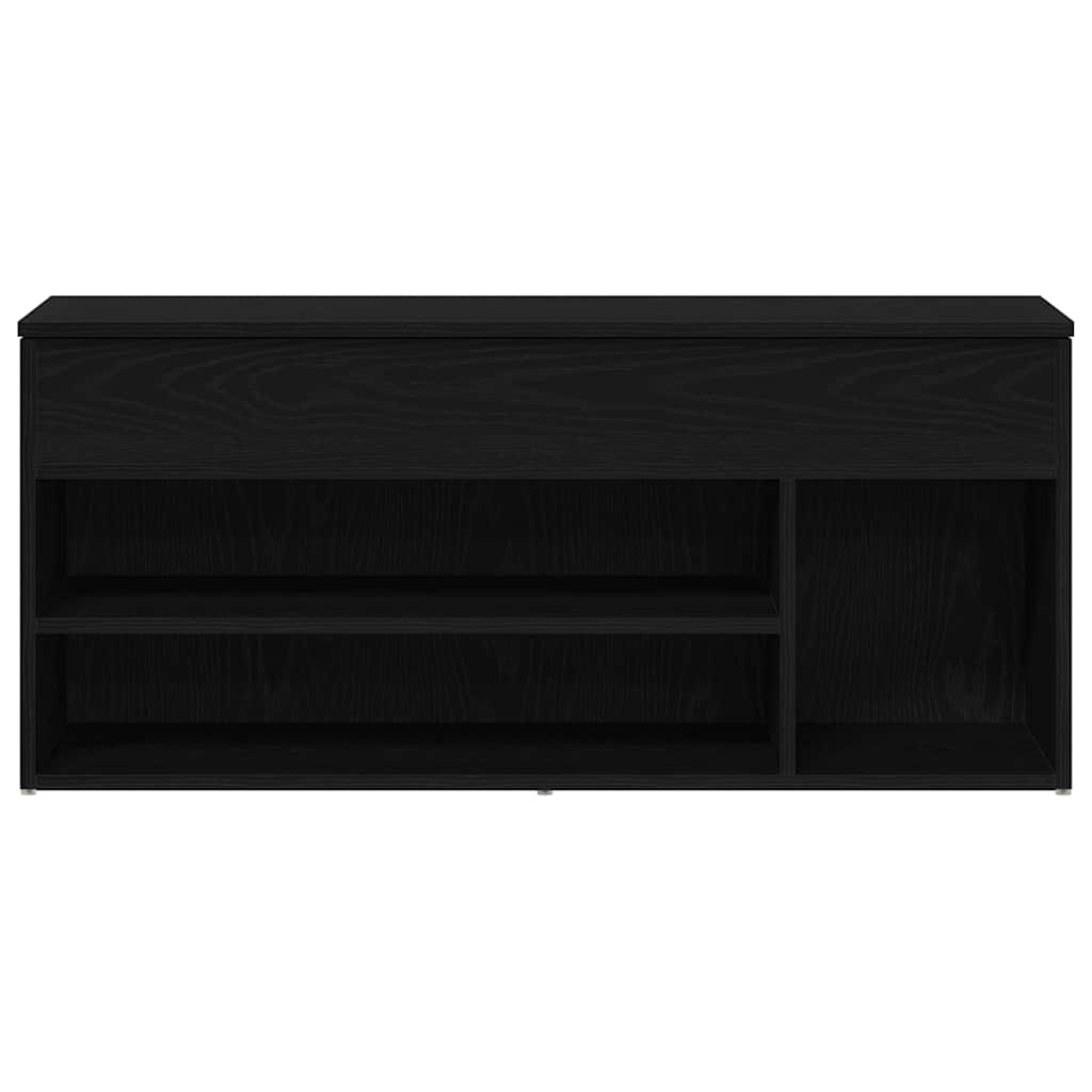 Schuhbank Schwarz Eichen-Optik 102X30,5X45 Cm Holzwerkstoff Schwarze Eiche
