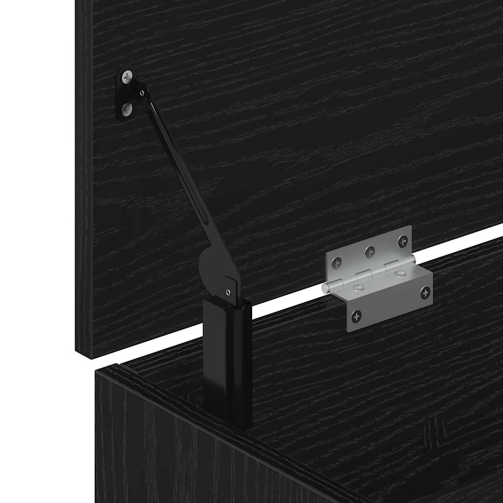 Schuhbank Schwarz Eichen-Optik 102X30,5X45 Cm Holzwerkstoff Schwarze Eiche