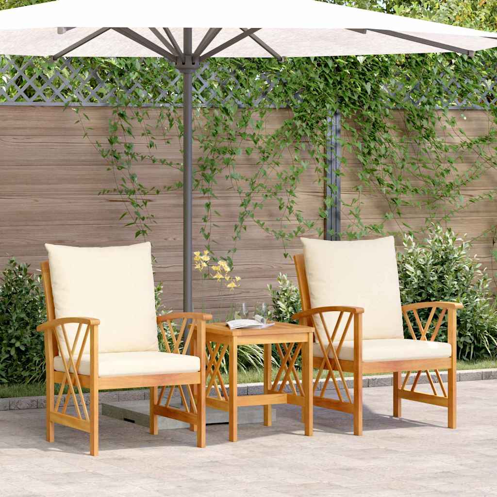4-Tlg. Garten-Lounge-Set Massivholz Akazie
