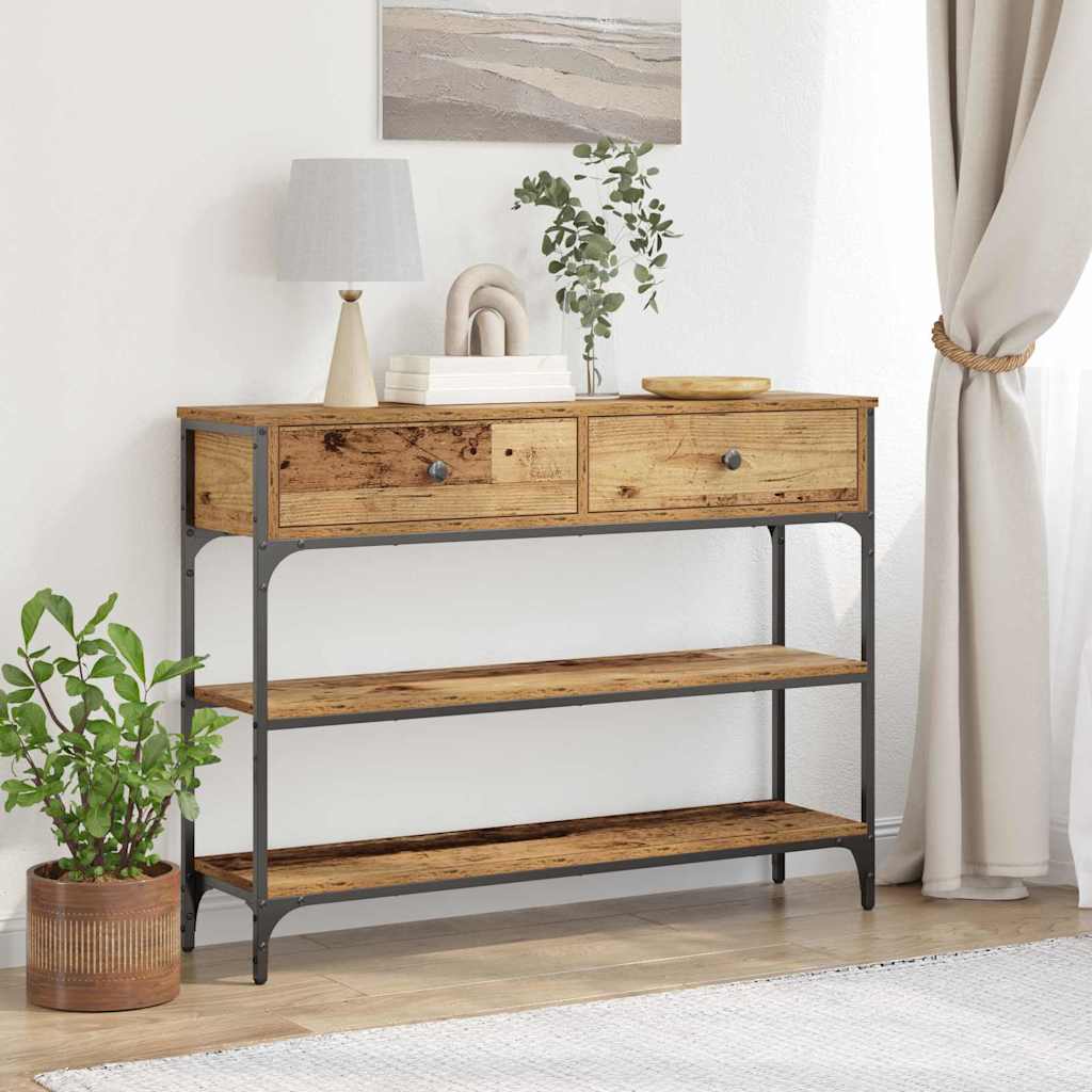 Konsolentisch Mit Regal 72,5 X 25 X 75 Cm Holzwerkstoff