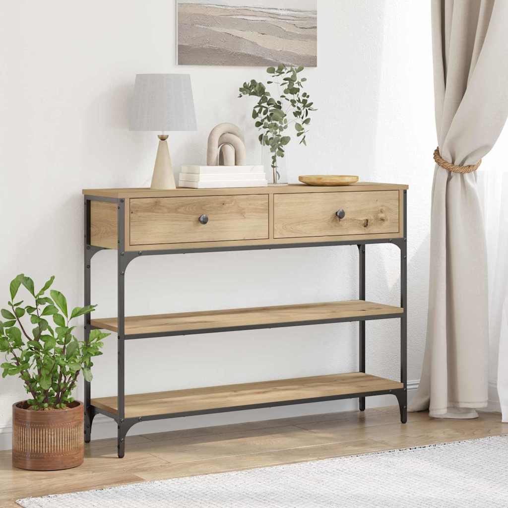 Konsolentisch Mit Regal 72,5 X 25 X 75 Cm Holzwerkstoff