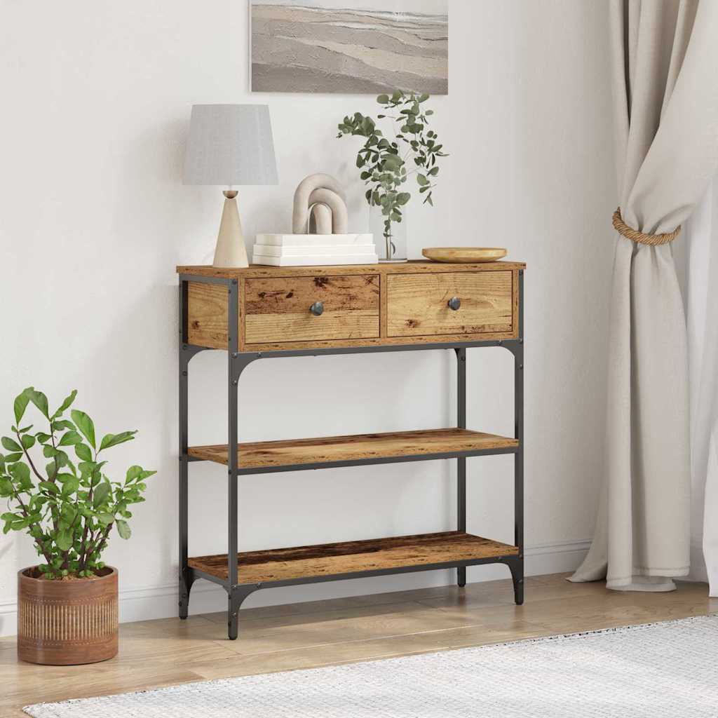 Konsolentisch Mit Regal 72,5 X 25 X 75 Cm Holzwerkstoff