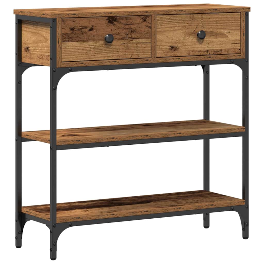 Konsolentisch Mit Regal 72,5 X 25 X 75 Cm Holzwerkstoff