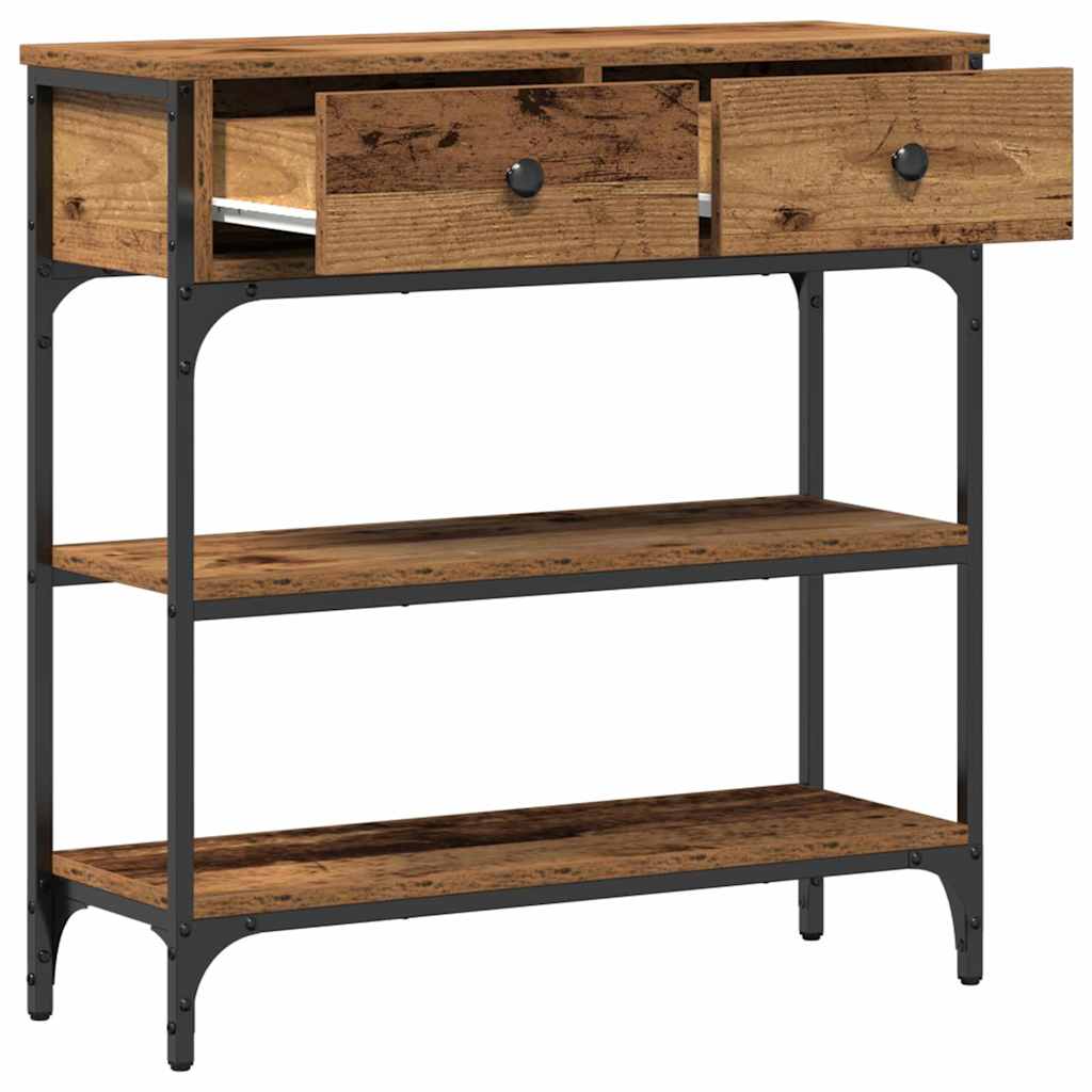 Konsolentisch Mit Regal 72,5 X 25 X 75 Cm Holzwerkstoff