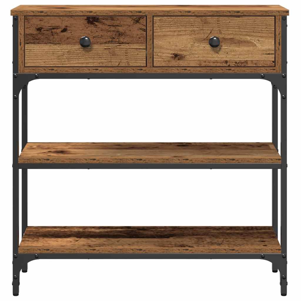 Konsolentisch Mit Regal 72,5 X 25 X 75 Cm Holzwerkstoff