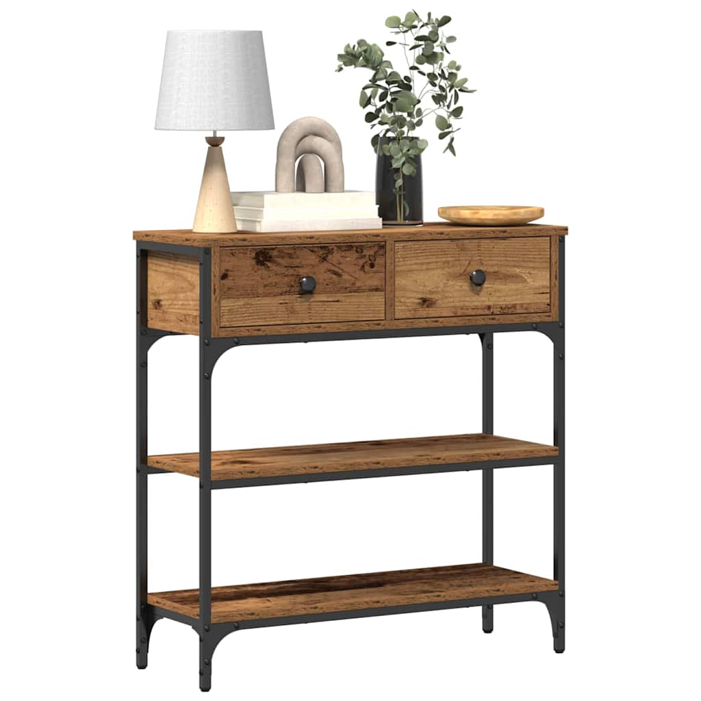 Konsolentisch Mit Regal 72,5 X 25 X 75 Cm Holzwerkstoff