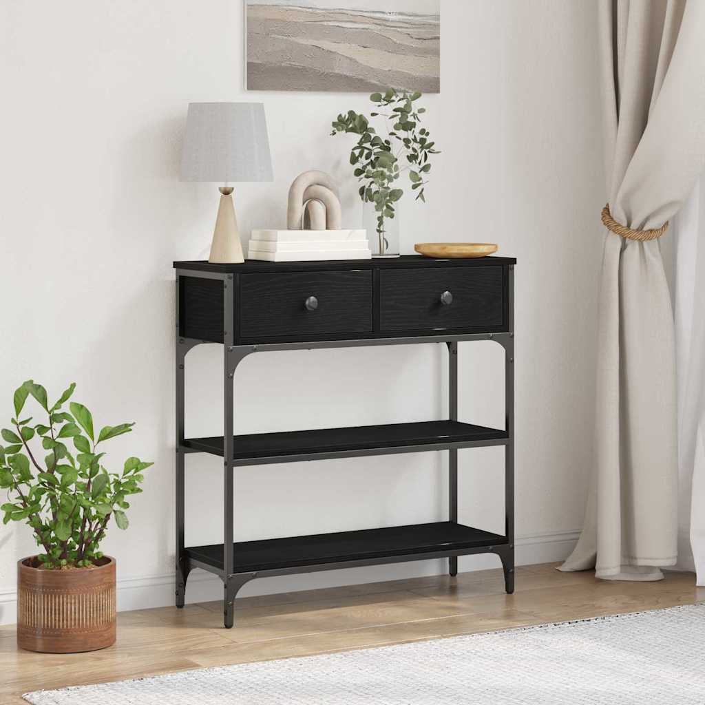 Konsolentisch Mit Regal 72,5 X 25 X 75 Cm Holzwerkstoff